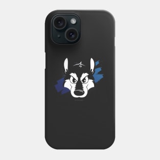 Toon wolf face (blue) Phone Case