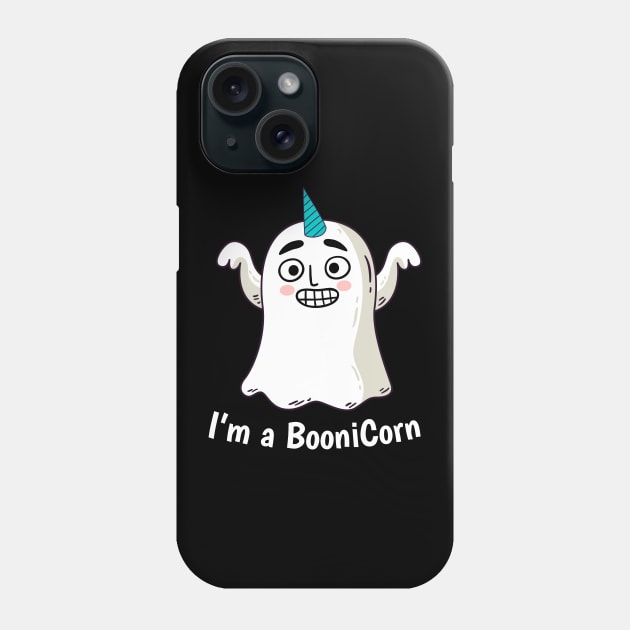 Funny Halloween: Relaxed Boonicorn Unicorn Ghost Phone Case by heidiki.png