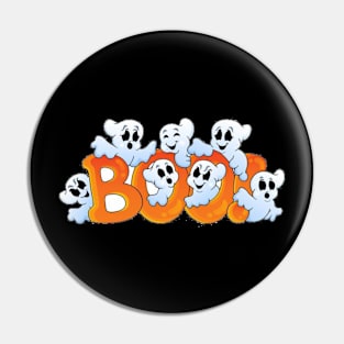 Ghost Boo Halloween Tee Shirt Pin