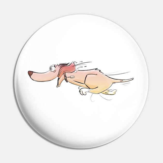 Zoomie Dog Pin by Jason's Doodles