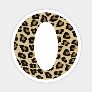 Letter O Leopard Cheetah Monogram Initial Magnet