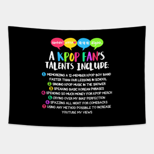 KPOP FAN'S TALENTS Tapestry