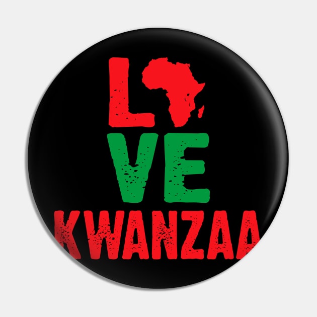 Love Kwanzaa Pin by UrbanLifeApparel