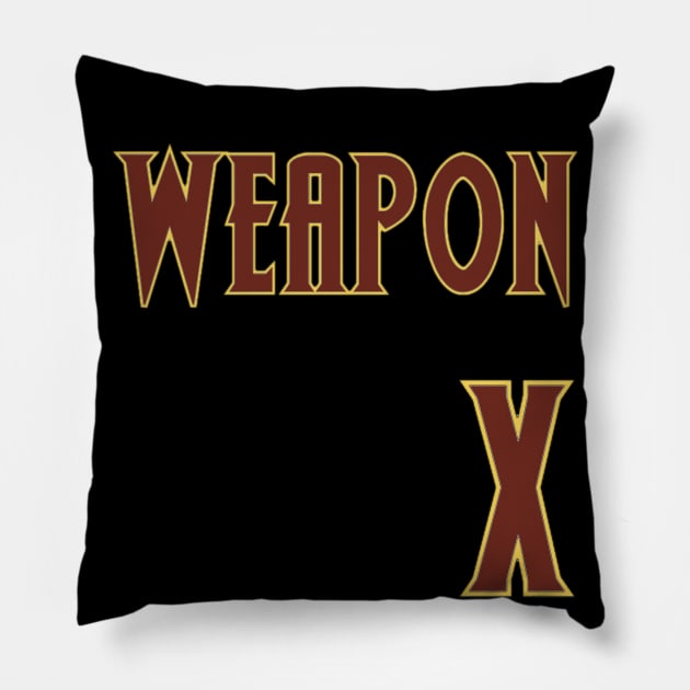 Weapon X Baseball Jersey Pillow by IORS