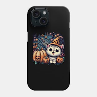 Happy Halloween by Kitten Phone Case