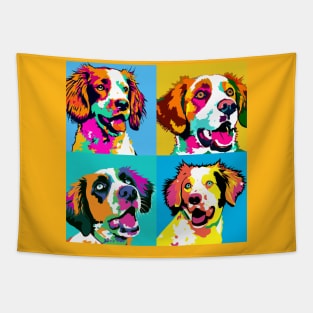 Brittany Pop Art - Dog Lover Gifts Tapestry