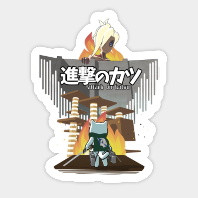 Attack on Katsu Sticker