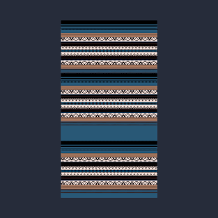 Manafold Art Pattern in teal - black - Tan T-Shirt