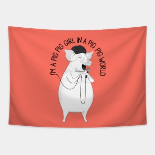 Pig Pig World | Animal Karaoke Collection Tapestry