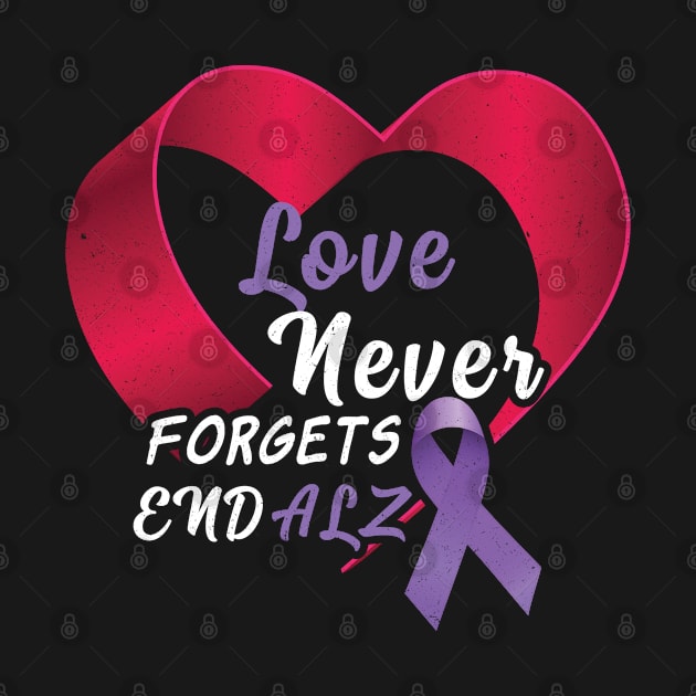 Love Ribbon Alzheimer Alzheimers Awareness by CrissWild