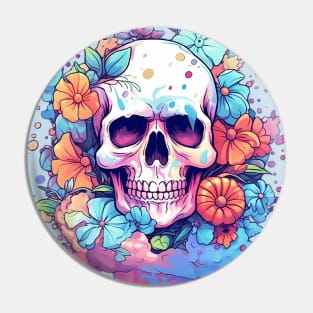 Beauty flowers skull Pin