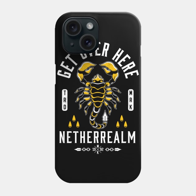 Get Over Here - Scorpion Tattoo - Vintage Distressed Phone Case by Nemons