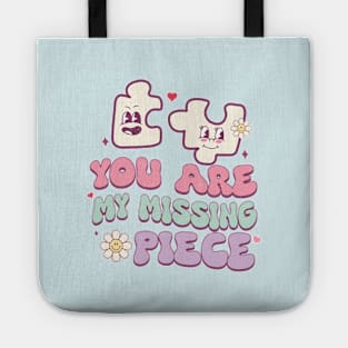 You Are My Missing Piece Couples Love Valentines Day Tote