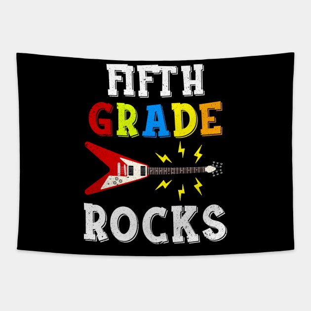 Fifth Grade Rocks Teacher Student Kid Back To School Tapestry by hardyhtud