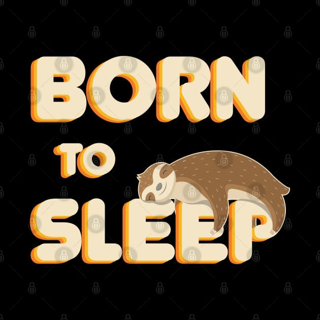 Cute baby sloth born to sleep by M Humor