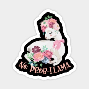 No Prob-Llama - Cute Alpaca Magnet