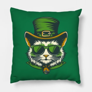 Leprecat Leprechaun Cat St. Patrick's Day Pillow