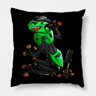 Kawasaki ZX6R Frog Green Pillow