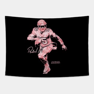 Patrick Mahomes Kansas City Mono Tapestry