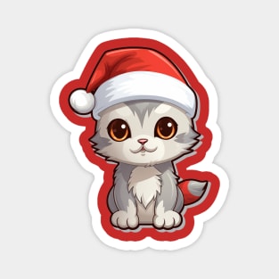 Cute Xmas Cat Magnet