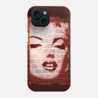 Marilyn Monroe Street Art on Brick Wall Phone Case