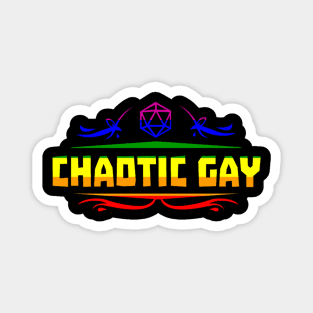 Chaotic Gay Funny Dungeons And Dragons DND Lover Magnet