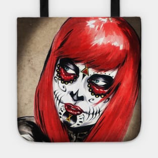 Day Of The Dead Black Widow Tote