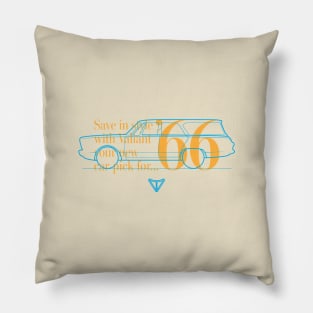 1966 Valiant (Wagon) - Save in Style! Pillow