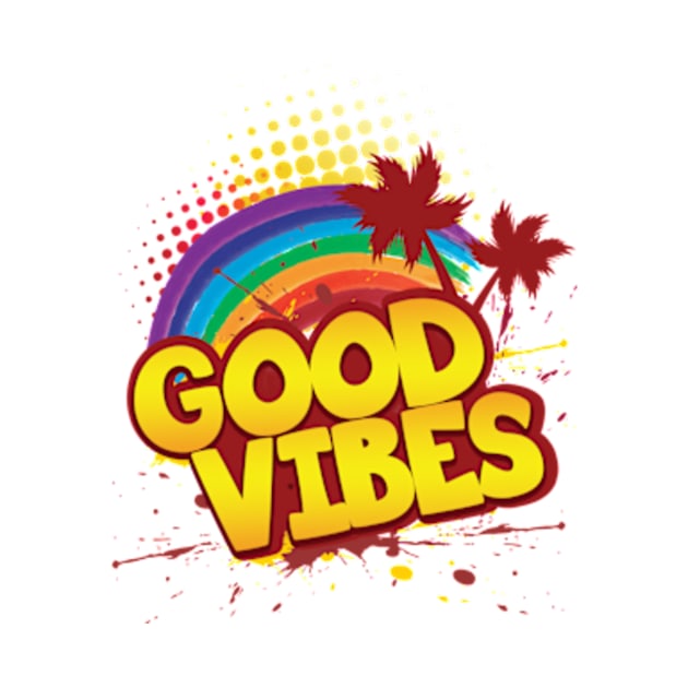 'Rainbow Good Vibes 70s Retro' Awesome 70s Vintage by ourwackyhome