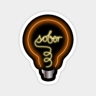 Sober Lightbulb Moment Magnet