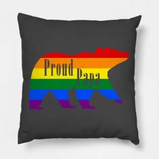 lgbtq Proud papa bear pride fathers day t-shirt Pillow