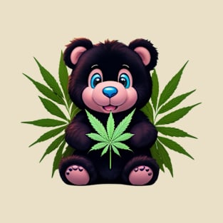 Cannabis Buddy Marijuana Bear T-Shirt