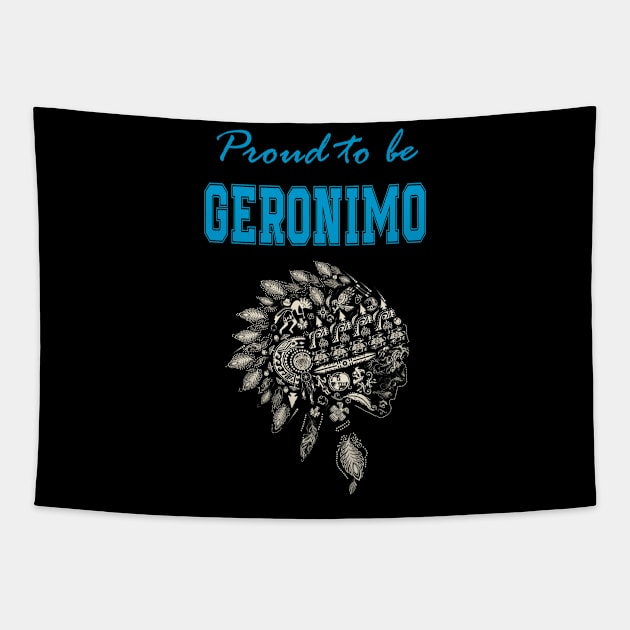 Native American Geronimo Head Tapestry by Jeremy Allan Robinson