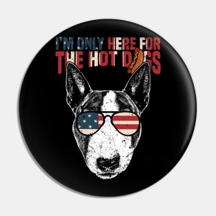 Bull Terrier Shirt Funny 4th of July Pin