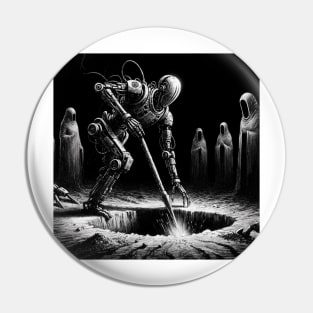 Cybernetic Hole Digging Ritual Pin