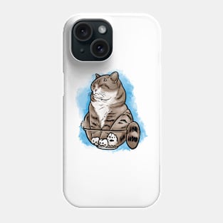 Watercolor angry cat Phone Case