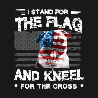 Pugs Dog Stand For The Flag Kneel For Fallen T-Shirt