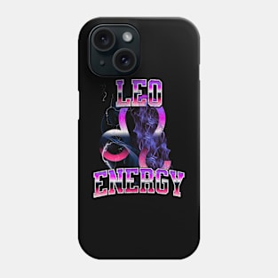 Leo Energy Retro Lightning Zodiac Sign Birthday Astrology Phone Case