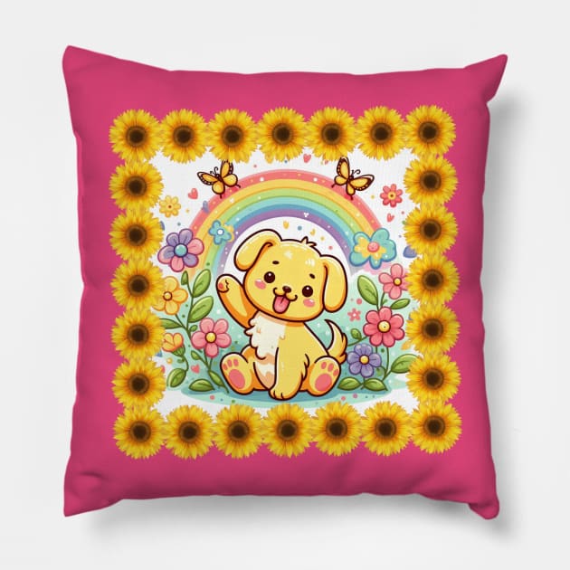 Puppy play outside Pillow by The Artful Barker