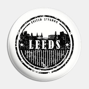 Leeds, United Kingdom Black Skyline Pin