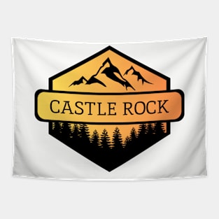 Castle Rock Colorado Mountains and Trees Tapestry