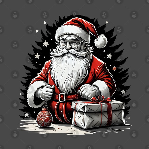 Santa Claus with gifts by Virshan