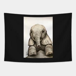 Cute Baby Elephant Tapestry