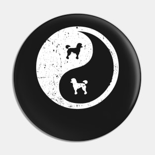 Ying Yang Poodle Shirt Pin