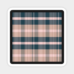 Cottagecore Aesthetic Iagan 1 Hand Drawn Textured Plaid Pattern Magnet