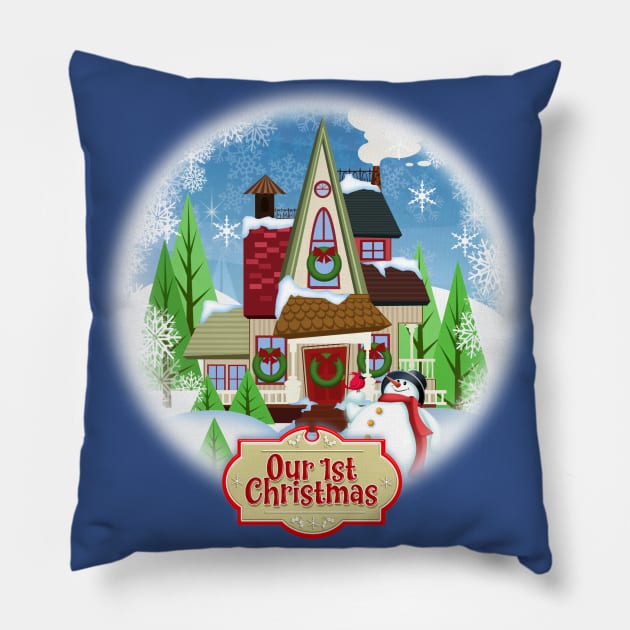 Our 1st christmas together Pillow by richhwalsh