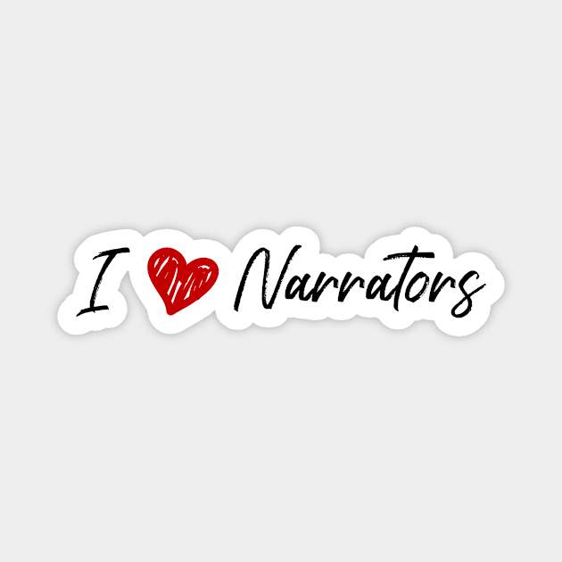 I Heart Narrators Magnet by Audiobook Empire