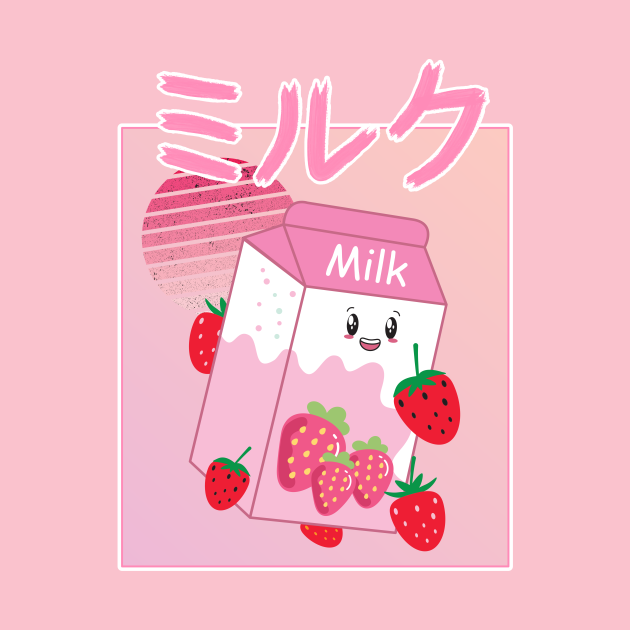 Japanese Anime Strawberry Milk Shake