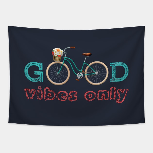 Good Vibes Only Tapestry by aTEEtude