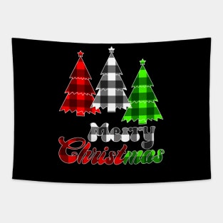 Christmas Tree Women Red Buffalo Plaid Green Buffalo Plaid White Buffalo Plaid Xmas Tapestry